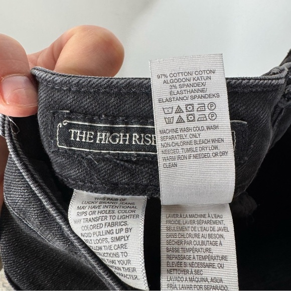 Lucky Brand The High-Rise Tomboy Jeans in Washed Black Size 00/24 - Picture 5 of 5